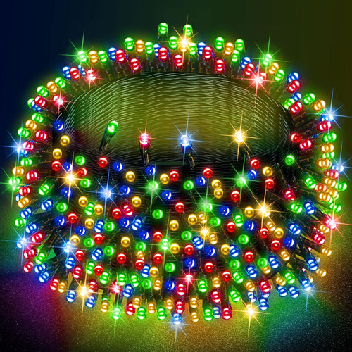 Multicolor Christmas String Lights 164ft, 2000 LED, 8 Modes, Waterproof
