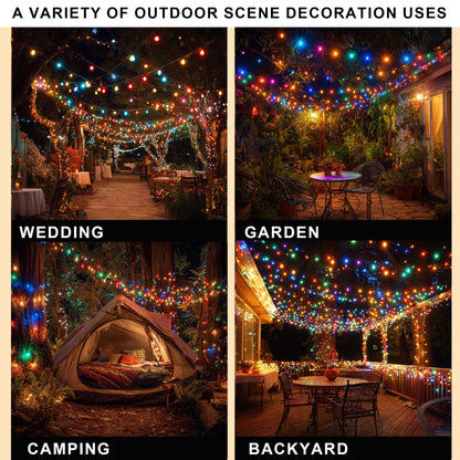 Multicolor Christmas String Lights 164ft, 2000 LED, 8 Modes, Waterproof