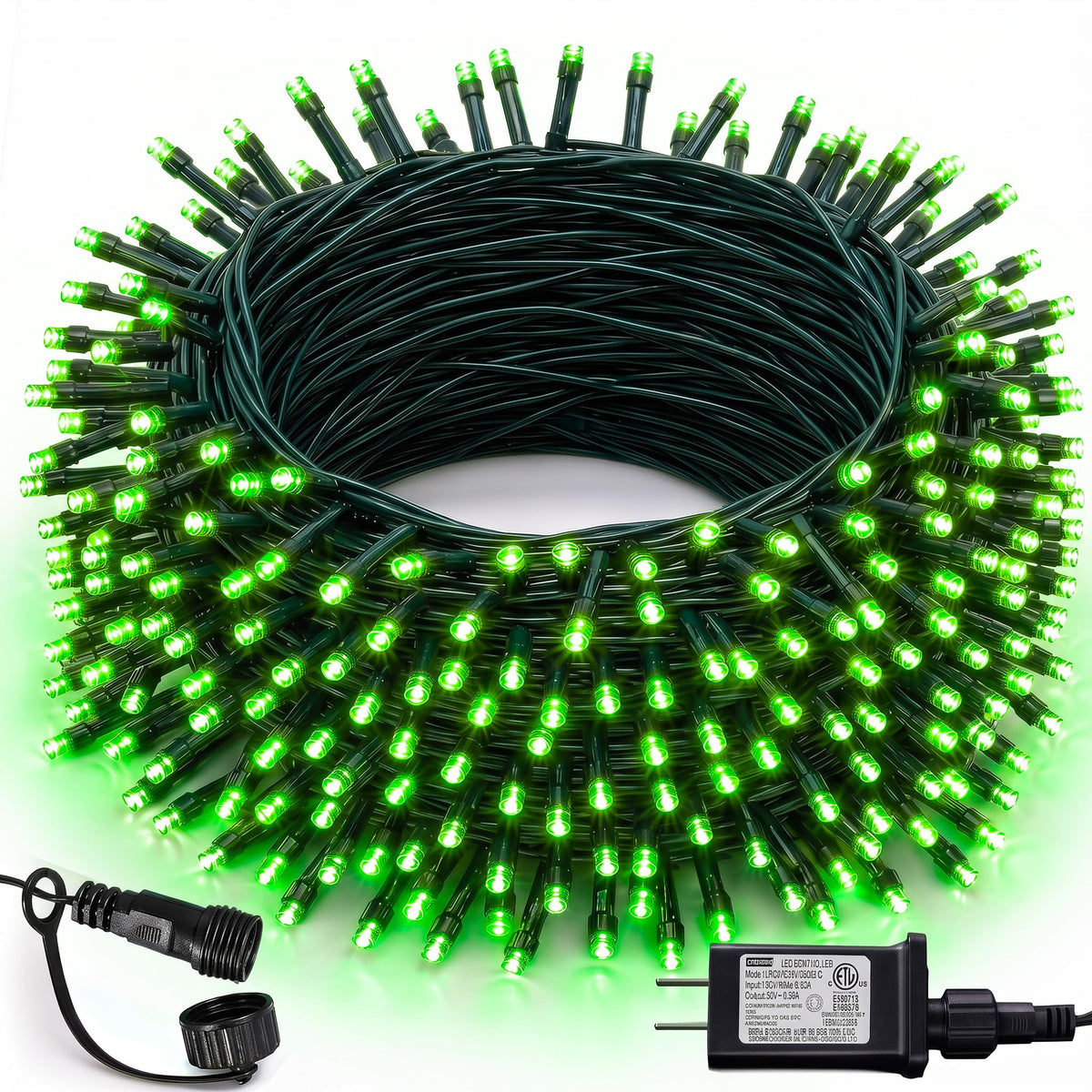 Multicolor Christmas String Lights 164ft, 2000 LED, 8 Modes, Waterproof