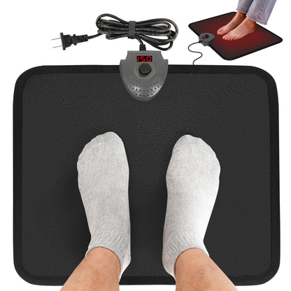 Heated Foot Mat Under Desk, Adjustable Temperature Foot Warmer