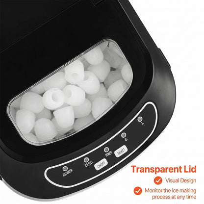 FrosTikox Compact Countertop Ice Maker Machine with 33lbs Daily Output