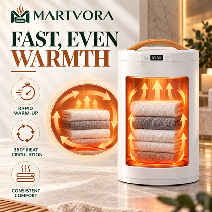 MARTVORA™ 20L Luxury Towel Warmer Bucket – Rapid Heating Spa Towel & Robe Heater for Bathroom