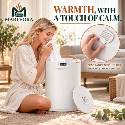 MARTVORA™ 20L Luxury Towel Warmer Bucket – Rapid Heating Spa Towel & Robe Heater for Bathroom